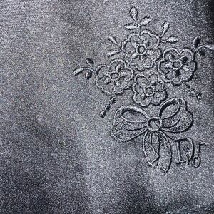 Vintage Embroidered Dior Slip Skirt Black 25”